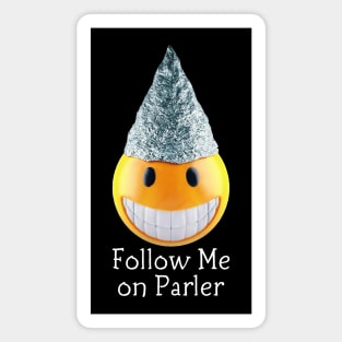 Follow Me On Parler parody Magnet